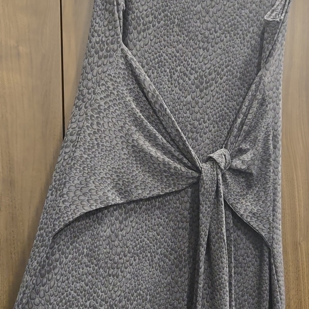 Norma Kamali-Dark Grey Snake Waist Tying Maxi Dress Size XL - Picture 11 of 17